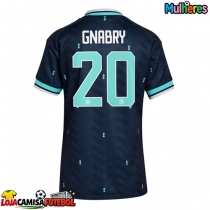 Camisa de Futebol Alemanha Serge Gnabry #20 Equipamento Secundário Mulheres Mundo 2026 Manga Curta